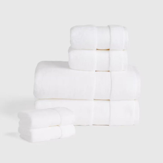 Turkish Classic Bath Towel Bundle in WHITE