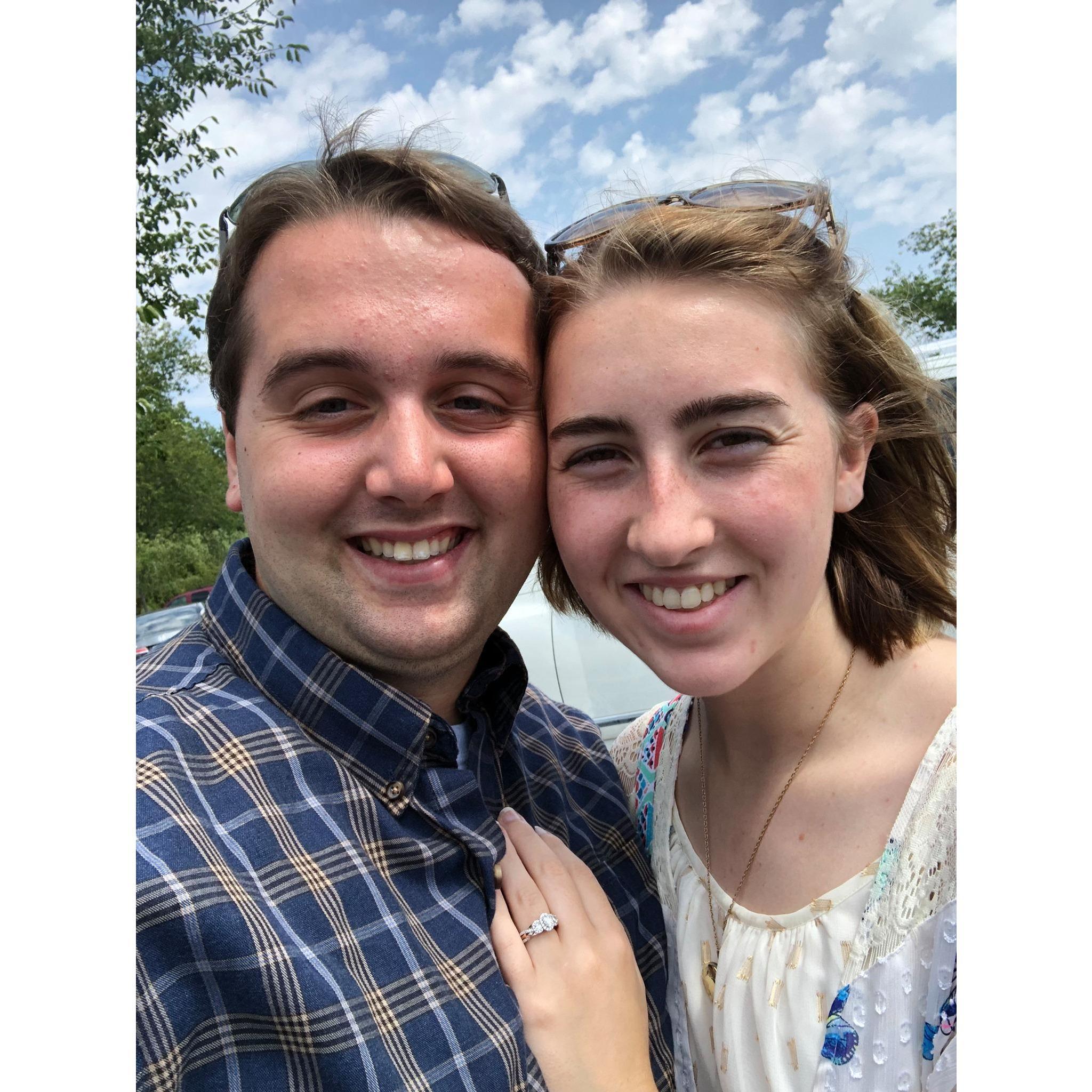 After one year of being engaged I guess we were both still happy.