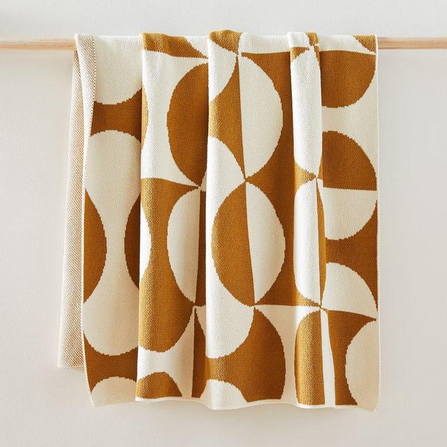 Puzzle Eco Throw, Ochre, 50in x 60in