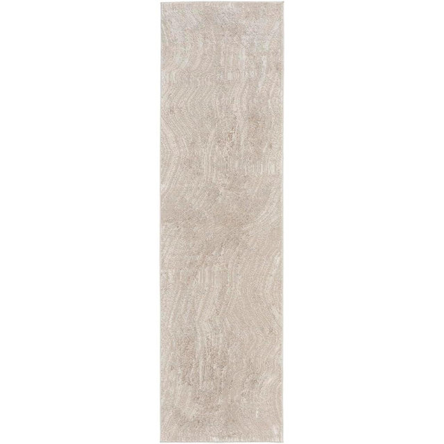 Calvin Klein CK024 Irradiant Glam Silver Grey 2'3" x 7'6" Area_Rug, Easy-Cleaning, Non Shedding, Bed Room, Living Room, Dining Room, Kitchen (2x8)