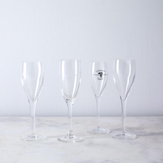 Vintage Found French Champagne Flutes (Set of 4)