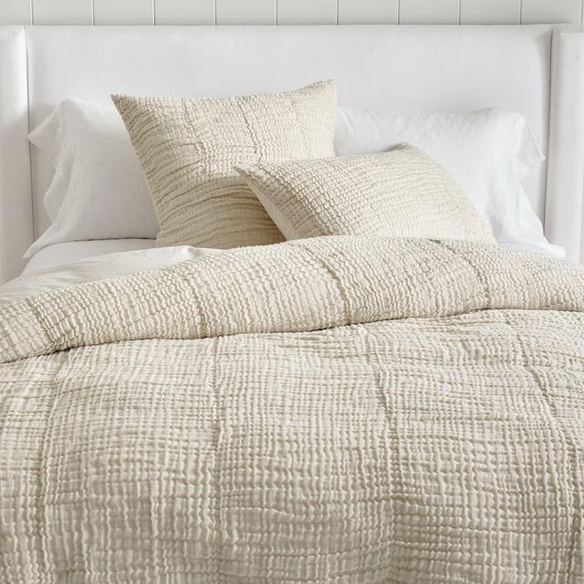 Flax Cloud Cotton/Linen Duvet Cover, King/Cal. King