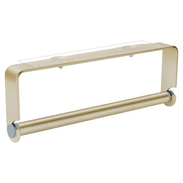 Orimade Adhesive Paper Towel Holder Under Cabinet & Wall Mount for Kitchen & Bathroom No Drilling Aluminium, Champagne Gold