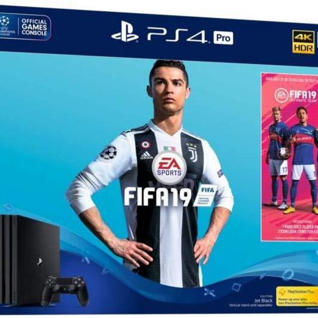 Sony PlayStation 4 Pro (1TB) Console with FIFA 19 Ultimate Team Icons and Rare Player Pack Bundle