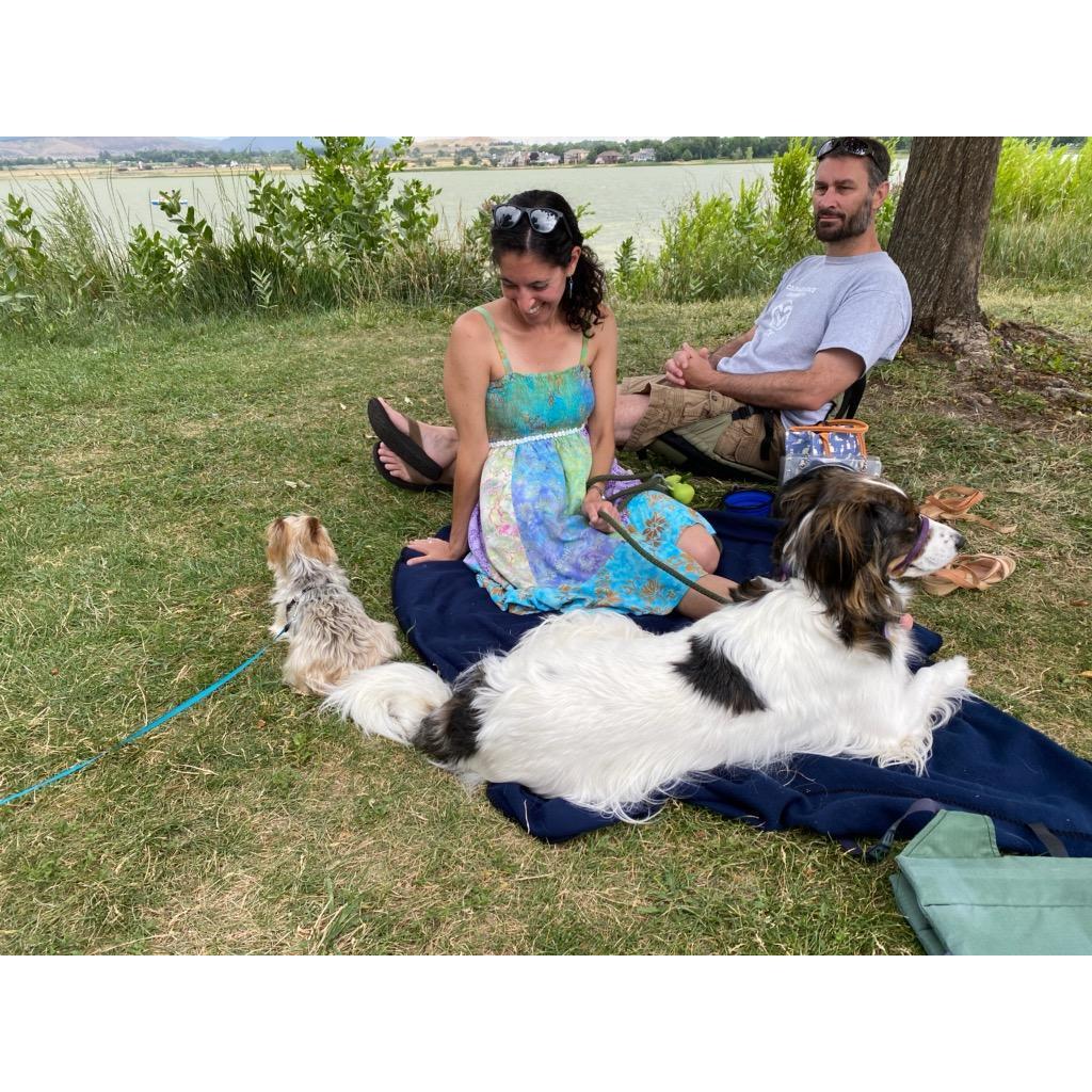 Hanging out with Kristin, LaShauna, and Sadie (dog) at McIntosh Lake