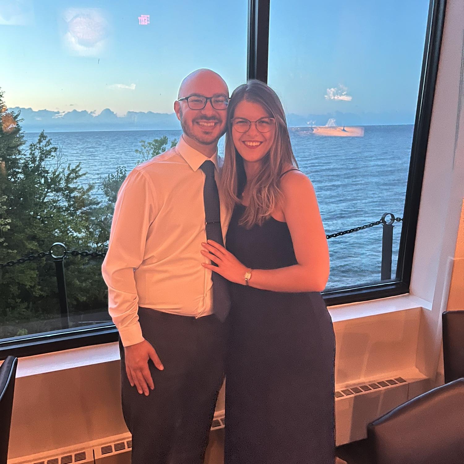 Celebrating our first dating anniversary at Pier W. Fun fact - September 12 will be both our dating anniversary and our wedding anniversary!