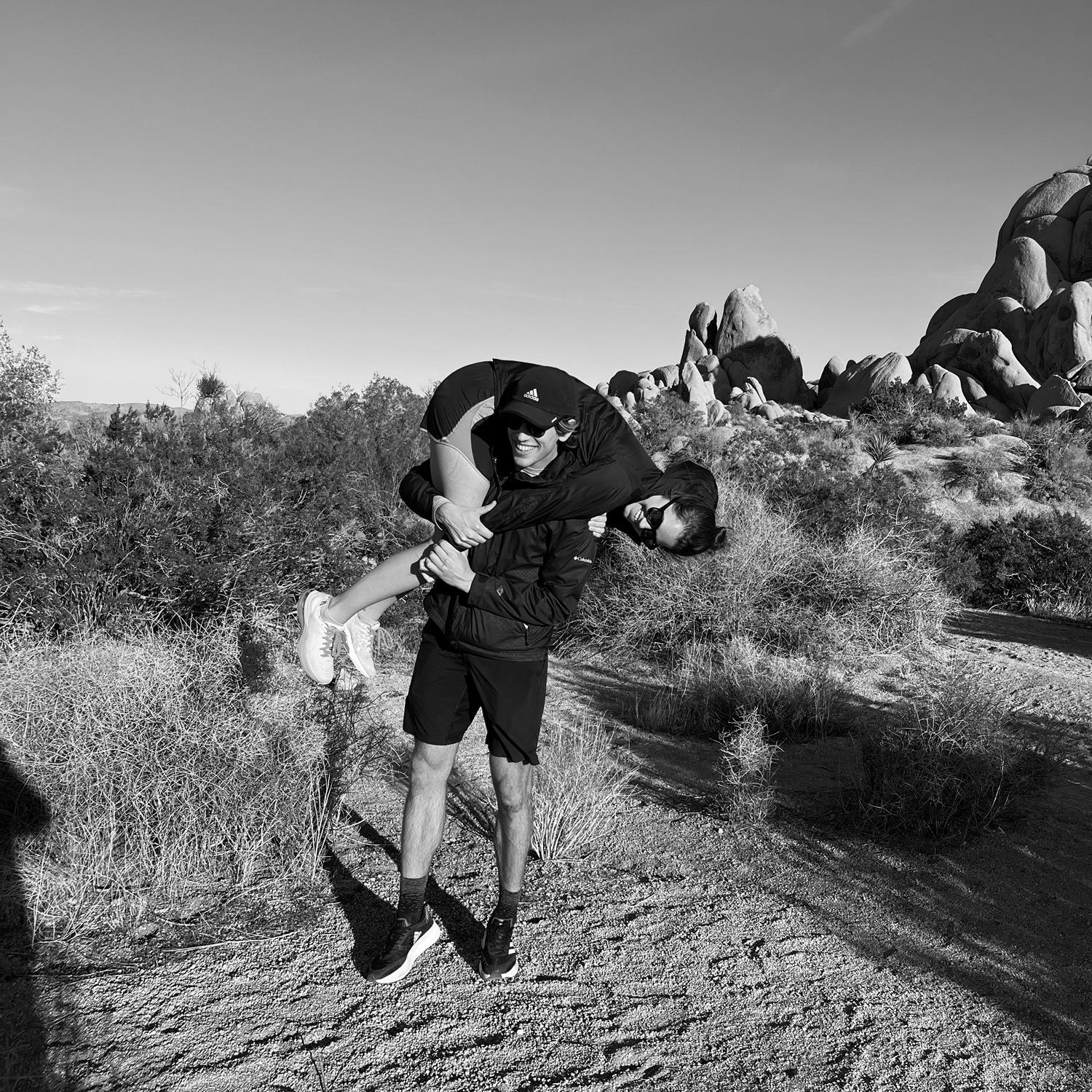 Our best Shrek-carrying-Fiona impression