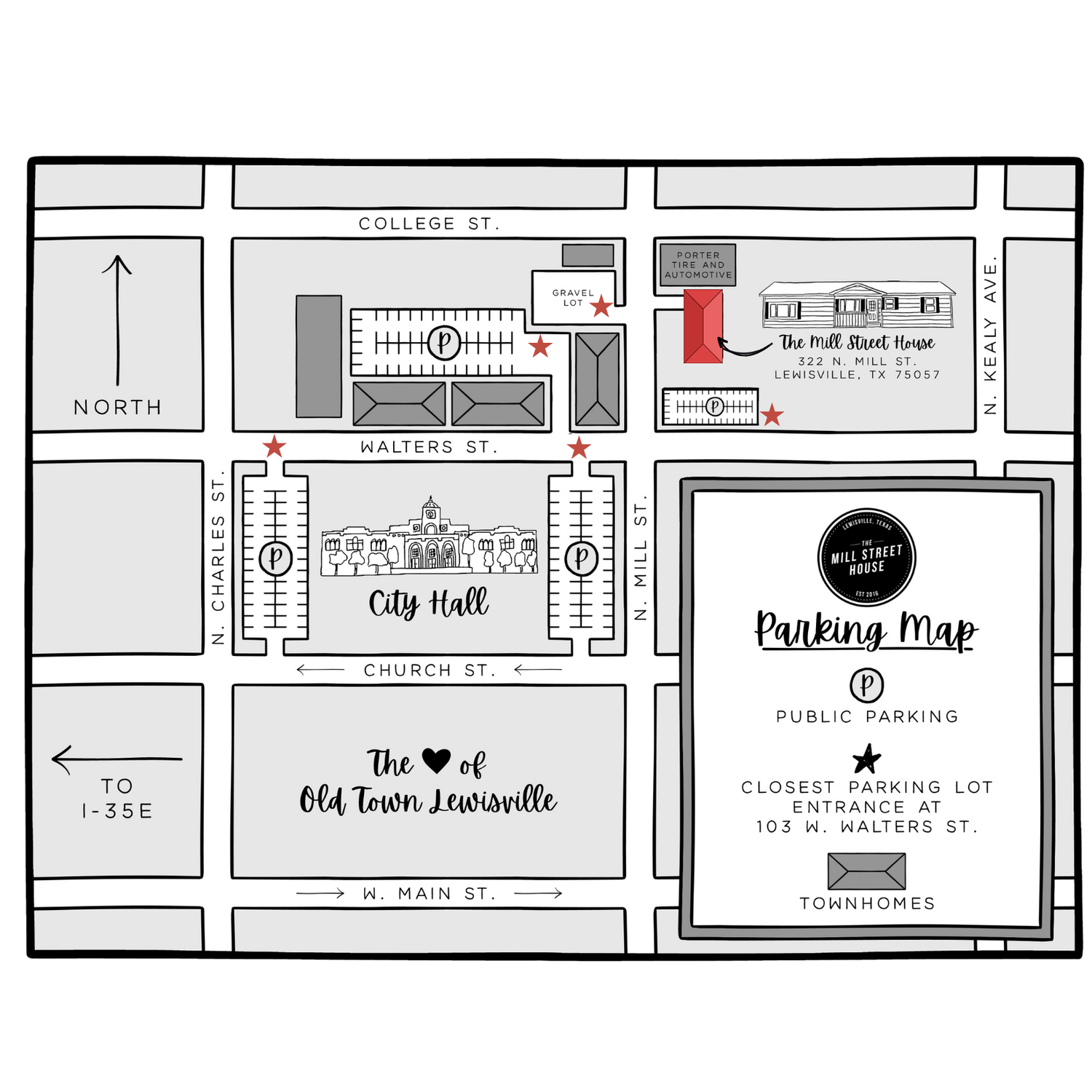 Parking map for the venue