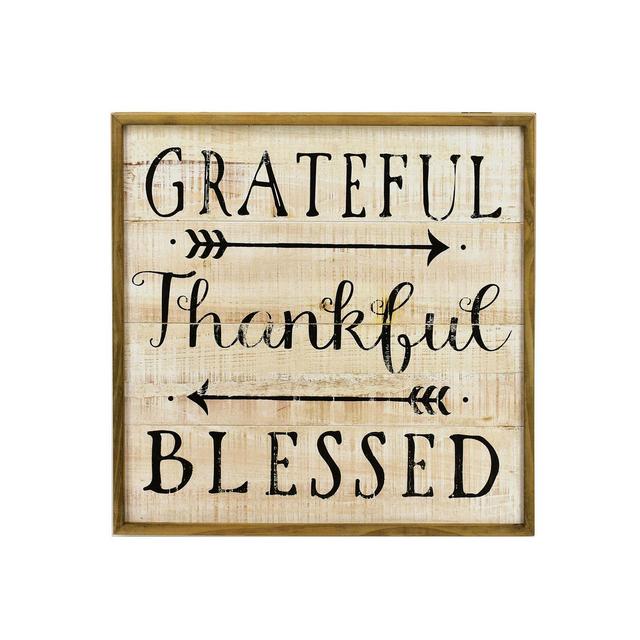 Luxen Home Wood Inspirational Wall Plaque