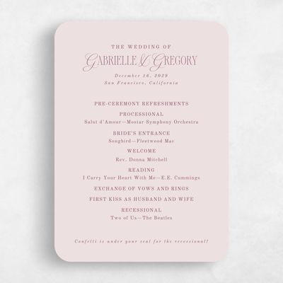 Purple Rounded Wedding Program - Summit