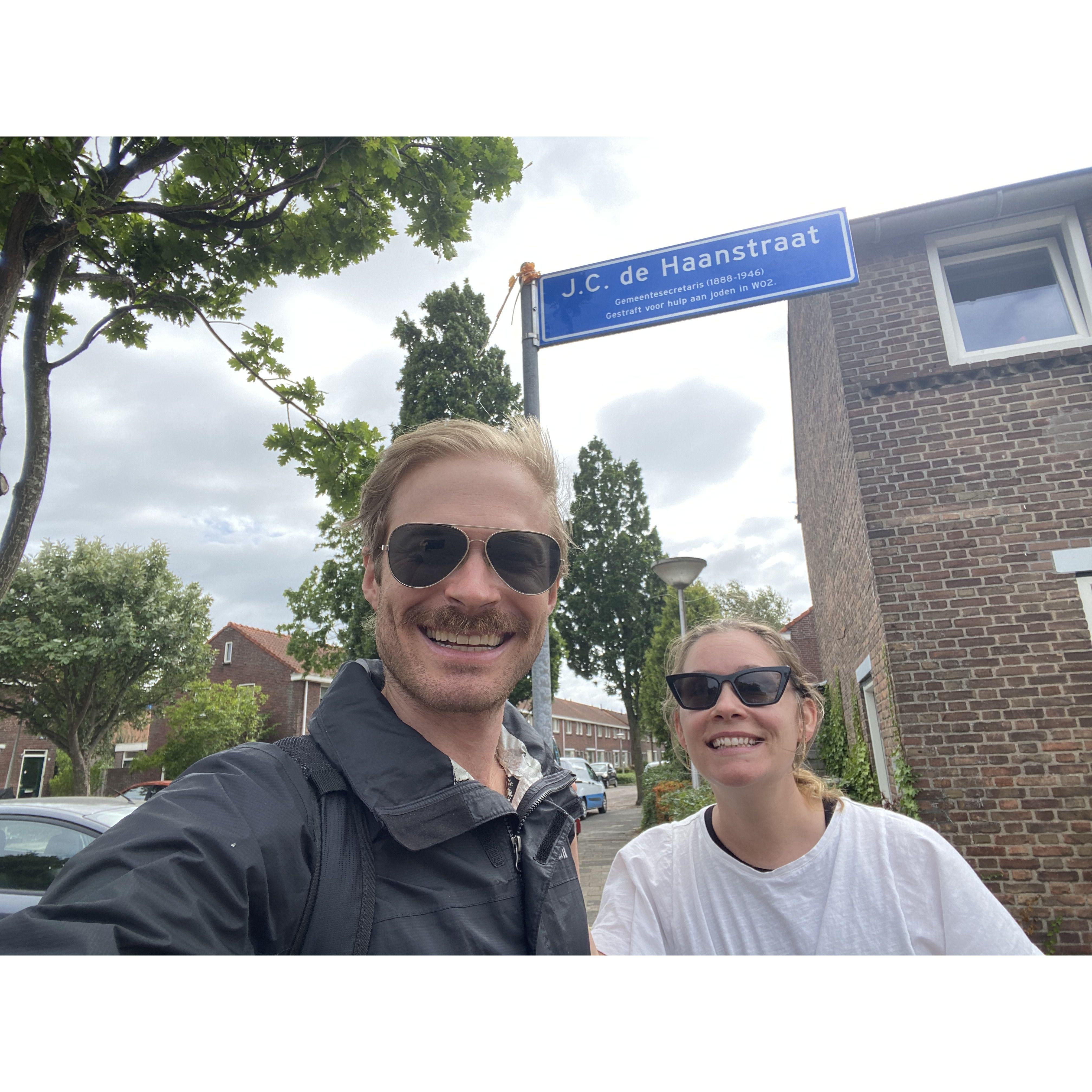 True story: Chris' great grandfather has a street named after him in Lisse, Netherlands because he helped Jewish people escape the Nazis during WW2!!