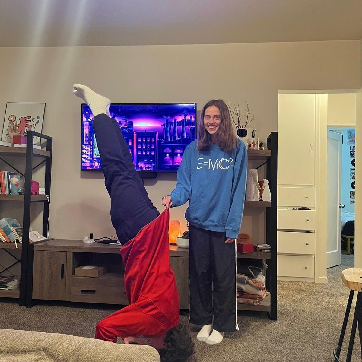 Hayden started coming to yoga with me and quickly progressed beyond my abilities.