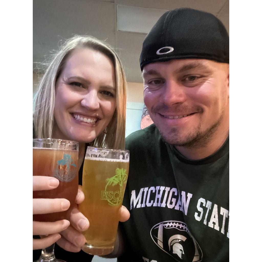 First bet Morgan lost, he had to wear a Michigan State T-Shirt