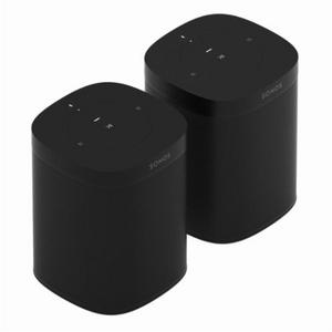 Sonos - Two-Room Set with Two Sonos One Smart Speakers Featuring Built-In Amazon Alexa Voice Control - Black