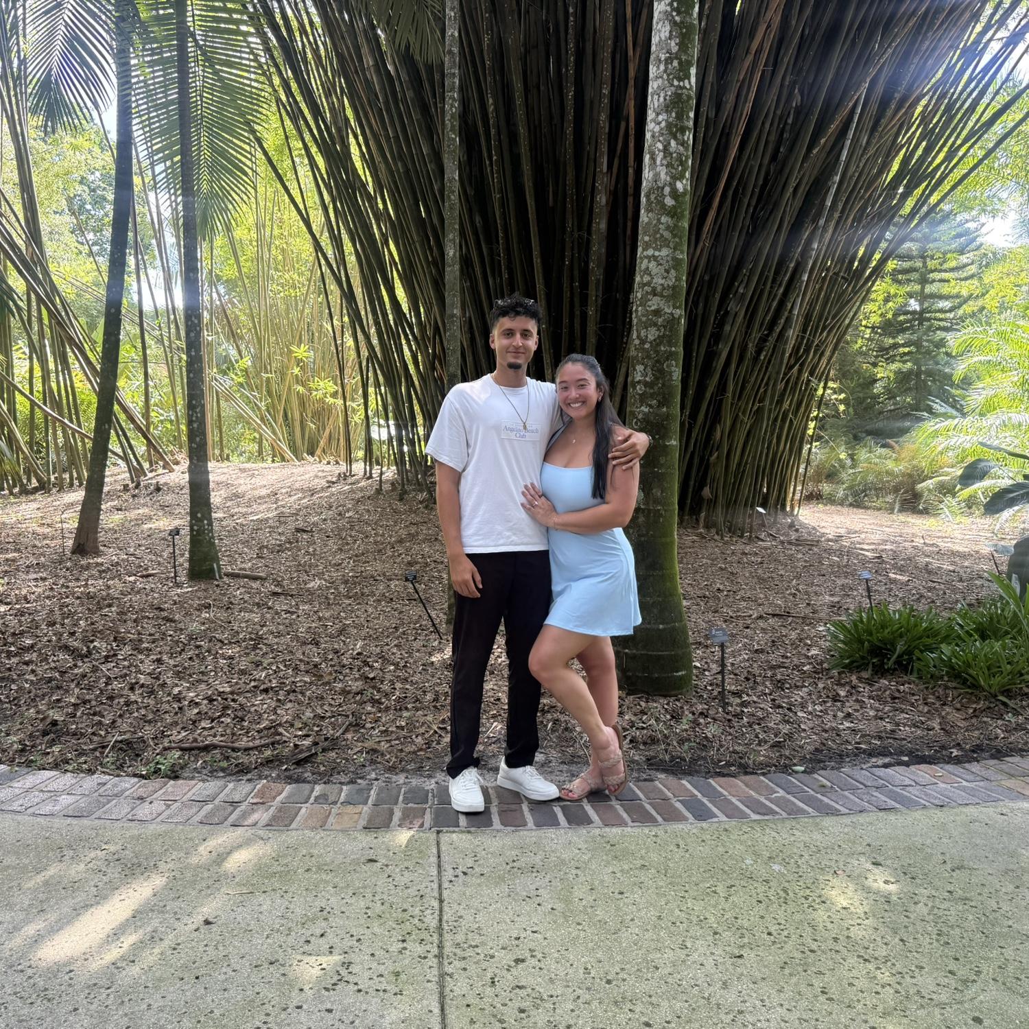 The day we got engaged at Leu Gardens!💍