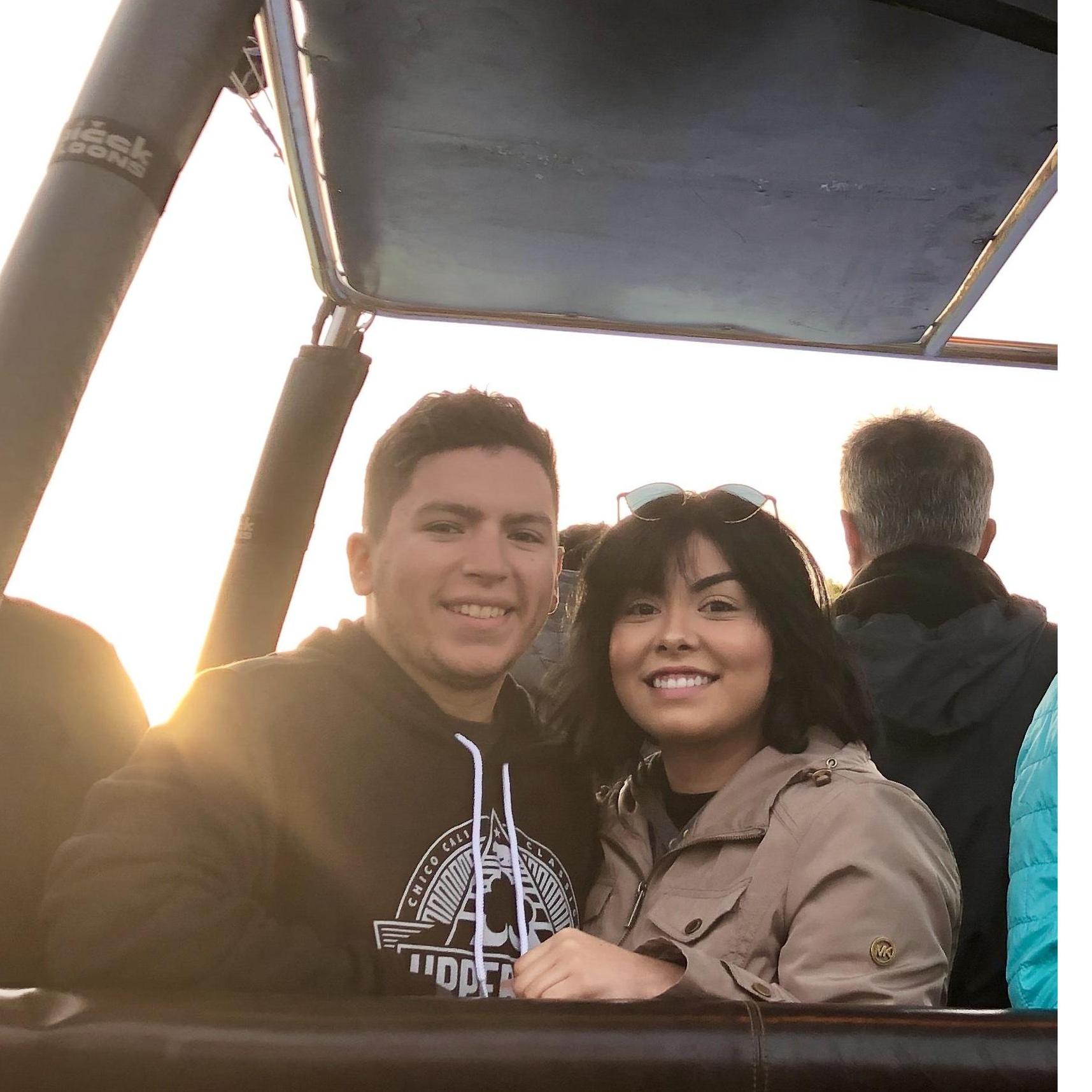 Our first time on a hot air balloon!