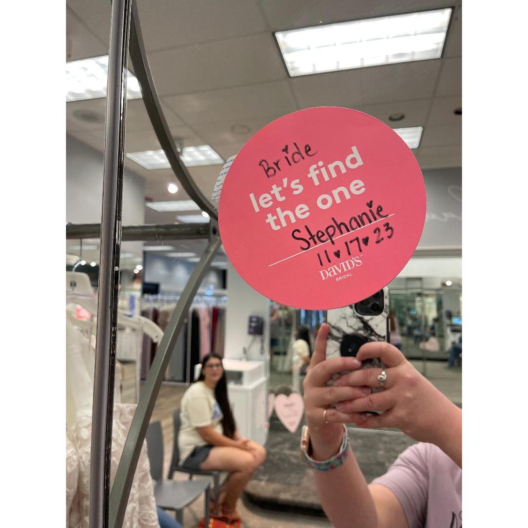 Finding my dress at David's Bridal on June 10th, 2023!