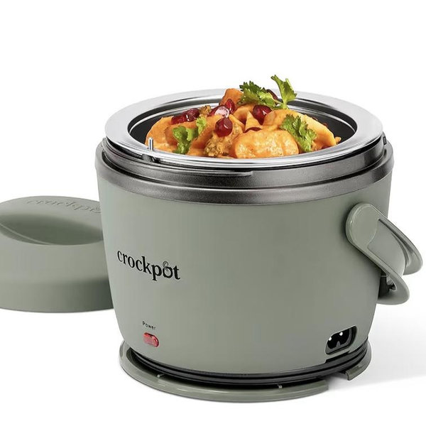 Crock-Pot 20-Ounce Electric Lunch Box, Portable Food Warmer, Blush Pink | Perfect for Travel, Car, On-the-Go | Spill-Free, Dishwasher-Safe