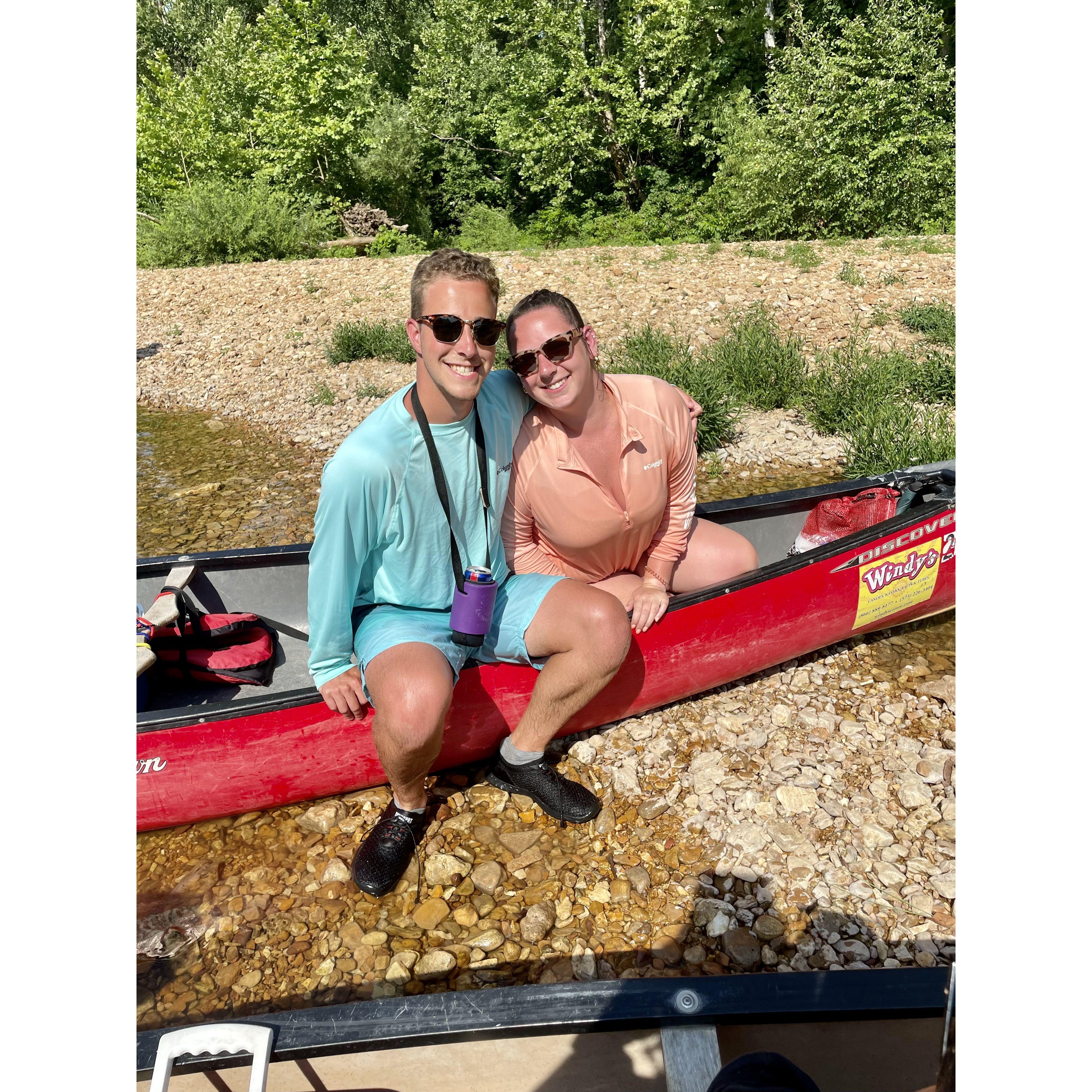 Ryan’s first and almost last canoe trip!