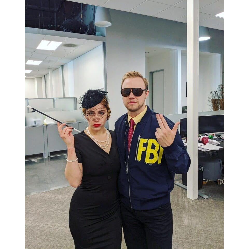 Halloween costume #1 2019 - Burt Macklin FBI and Janet Snakehole.