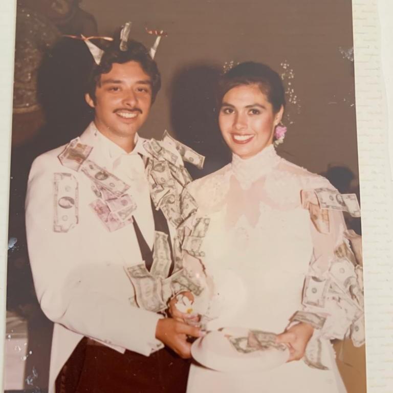 Cristobal's parents during their wedding day July 4th, 1983.