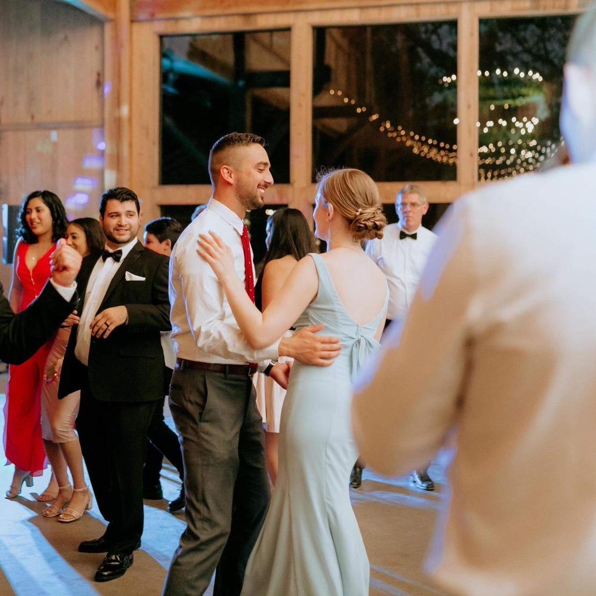 Our very first dance at the wedding where we met