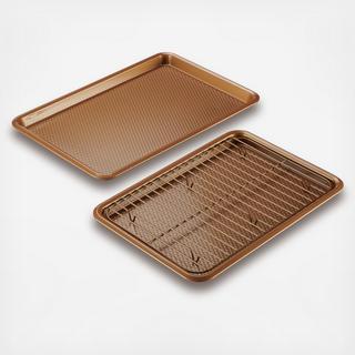 Nonstick 3-Piece Baking Sheet & Cooling Rack Set