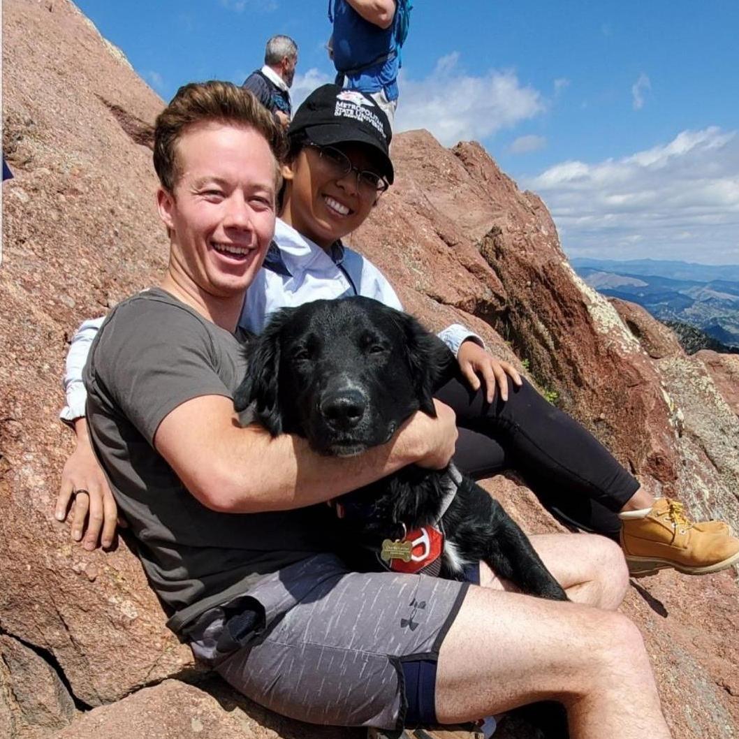 Sitting at the top of Bear Peak together