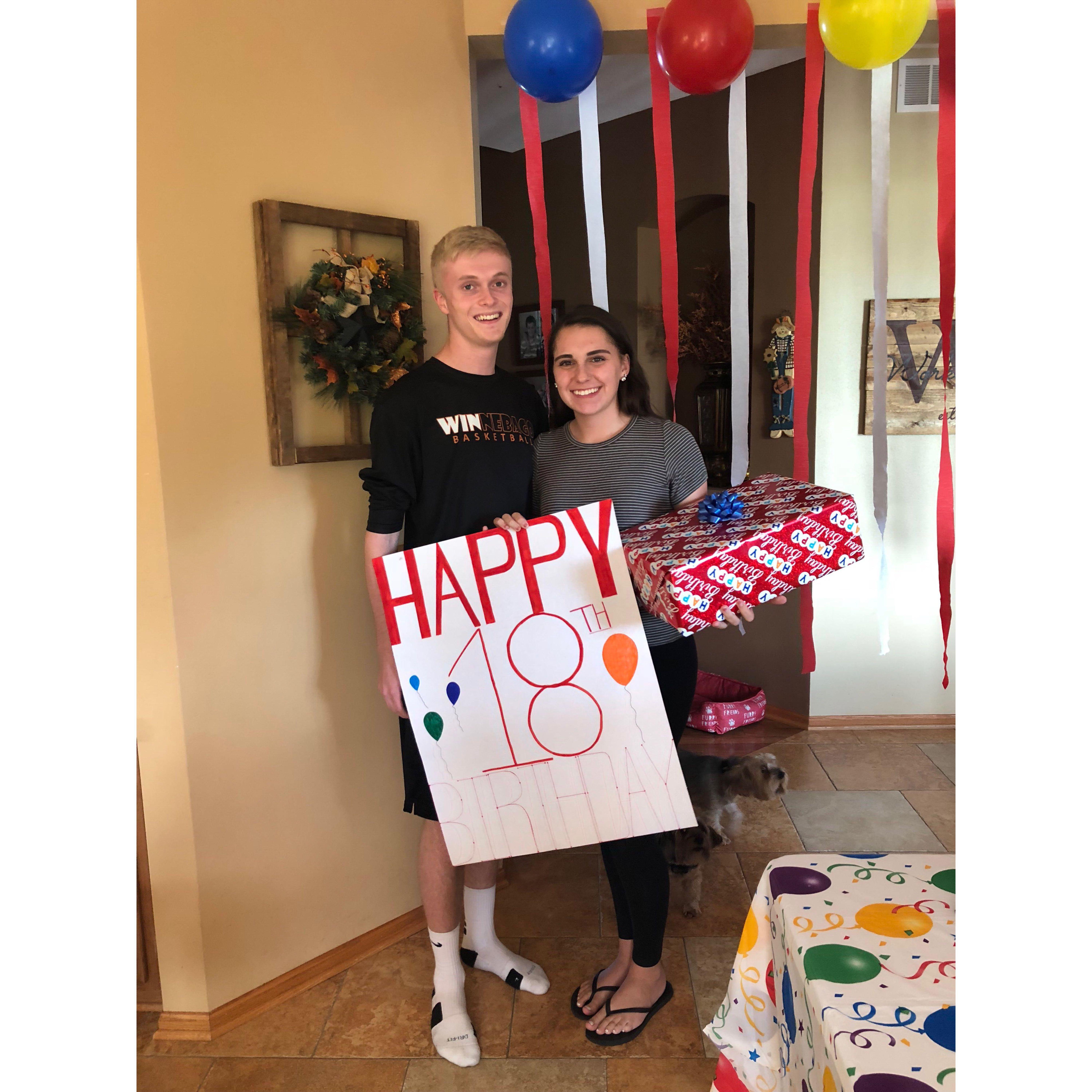 Surprised Shane for his 18th birthday!