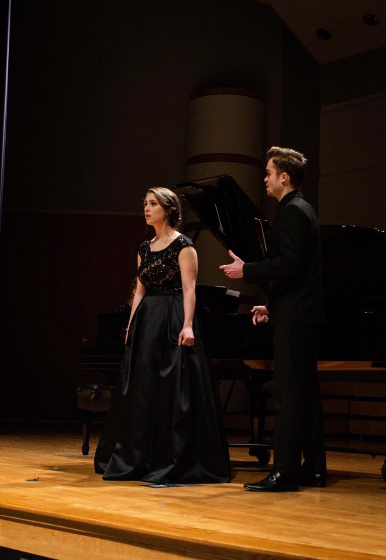 At Michaella's senior recital, Dan made a guest star appearance in the final piece.