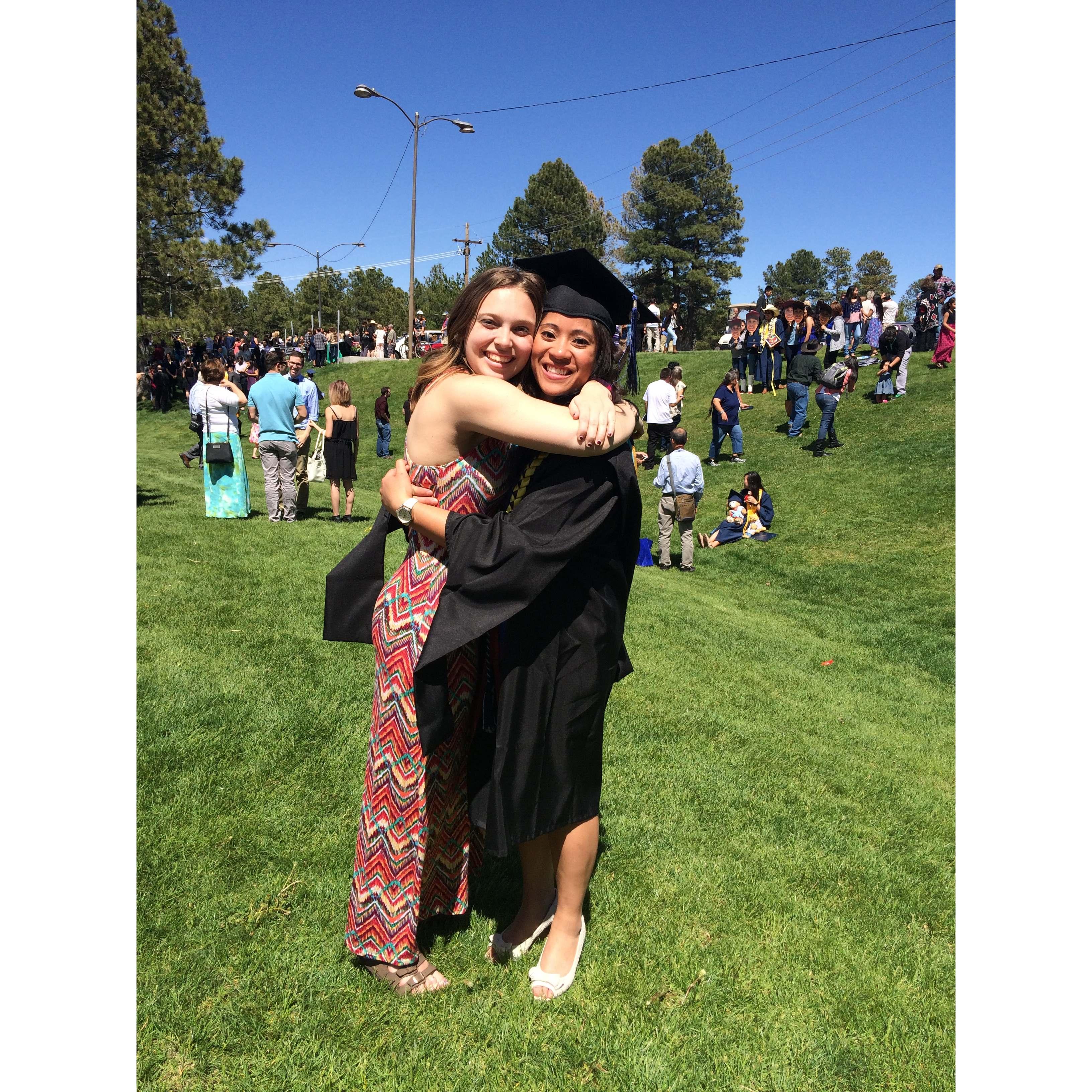 Bianca graduated with her Masters degree in May 2016. We were still just friends in this photo (clearly)