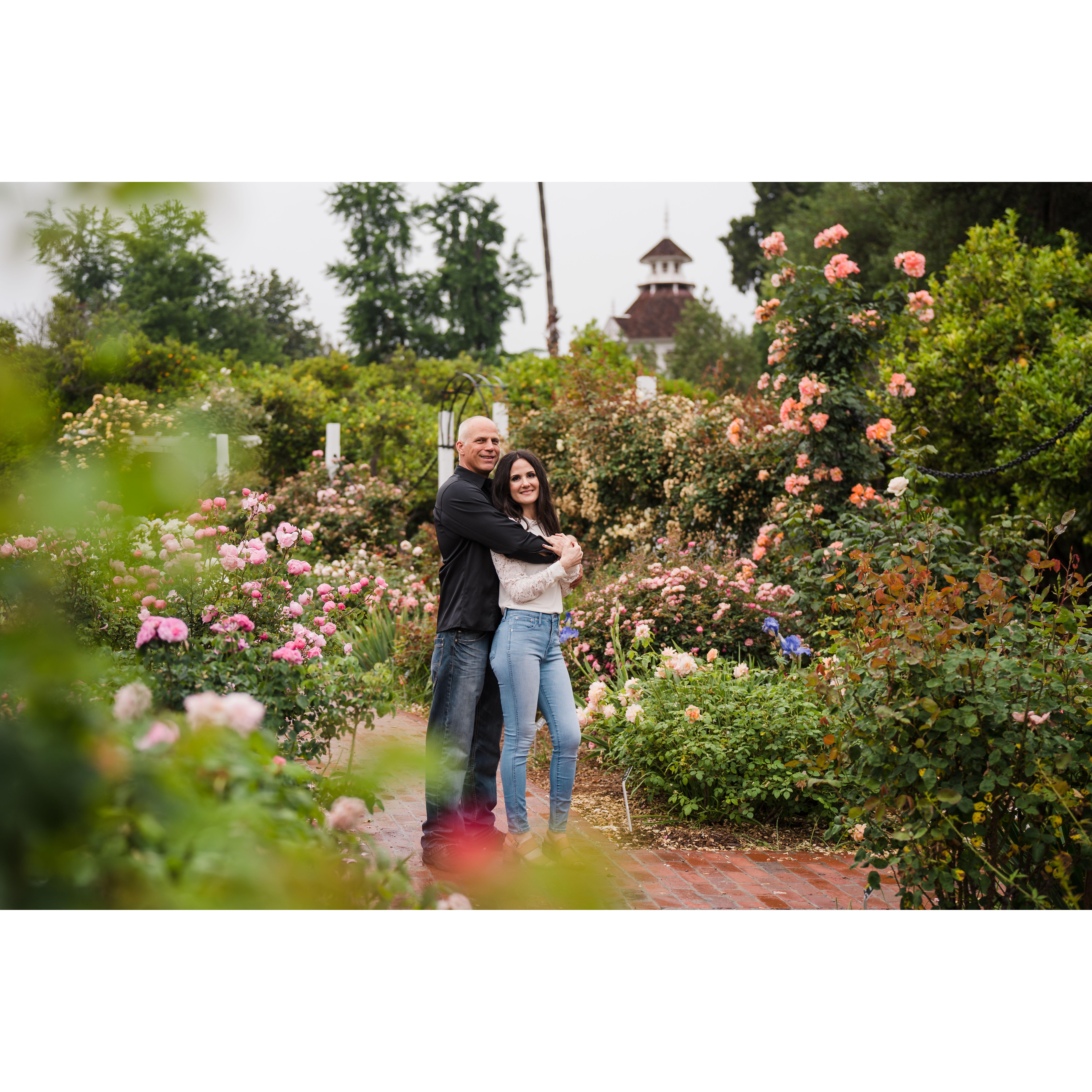 June 2023 engagement photo shoot at LA Arboretum & Botanical Garden