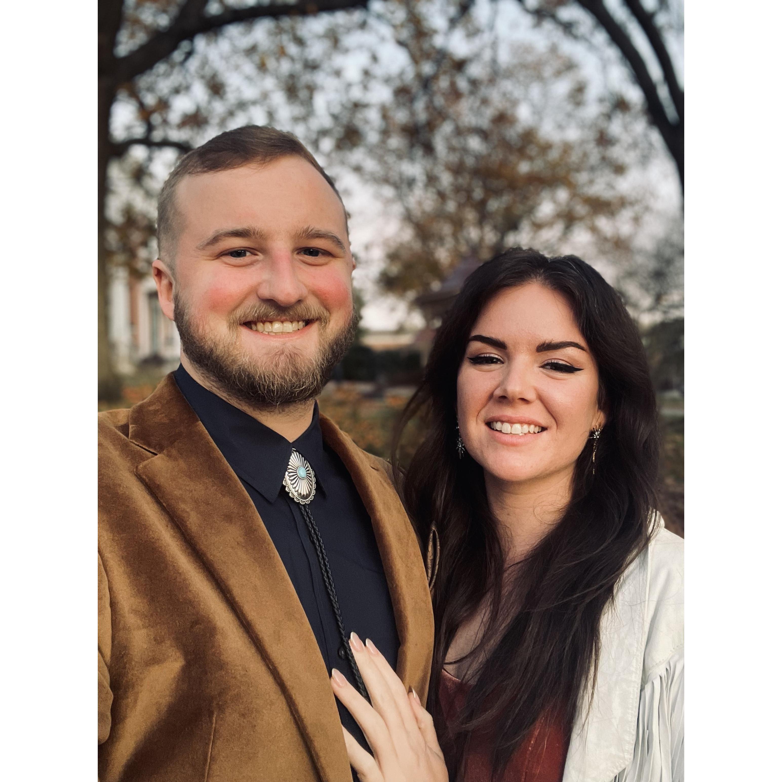 Minutes before our wedding