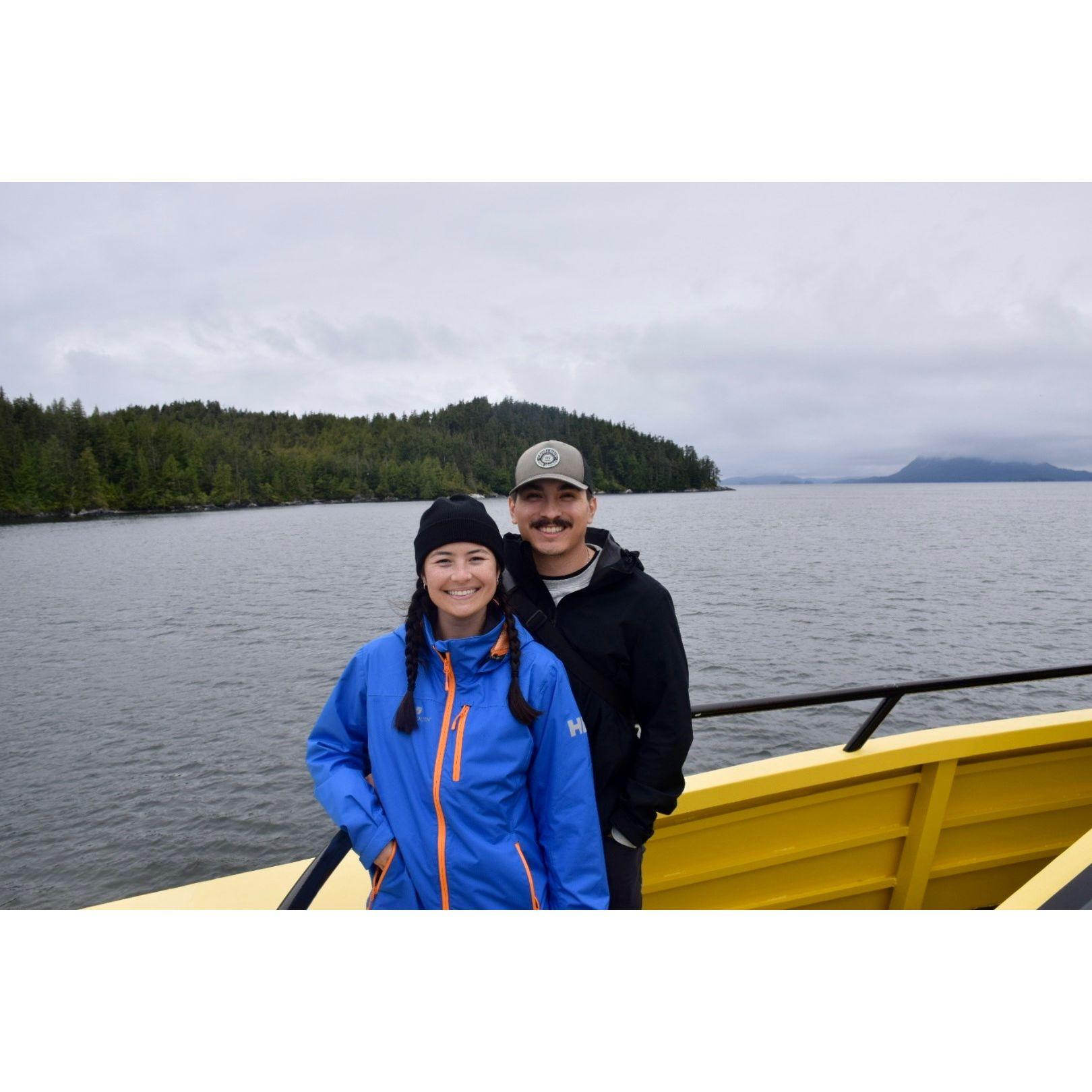 Out on a whale watching expedition in Northern Canada