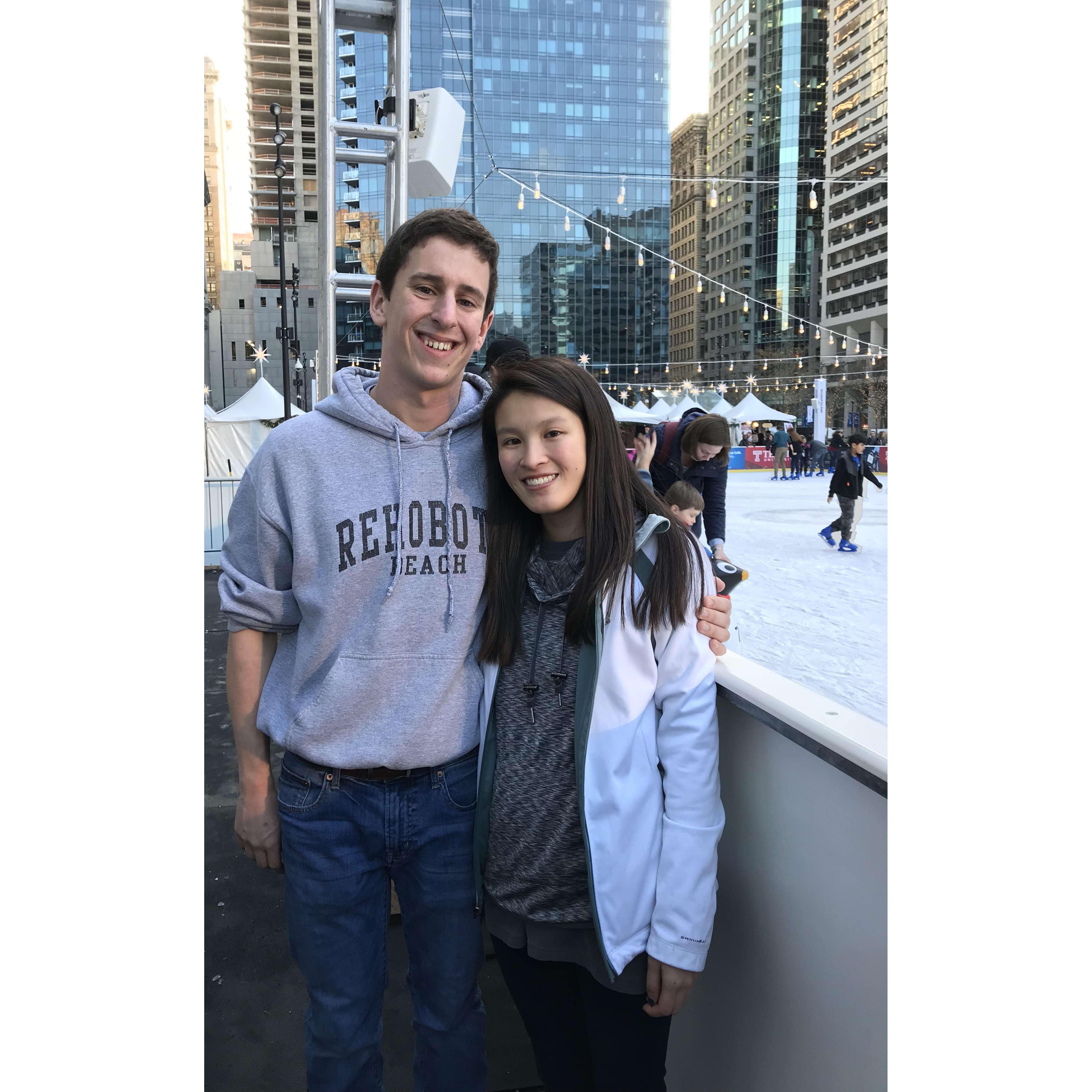 Ice skating in downtown Philly (2017)