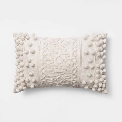 Oblong Pom Throw Pillow Cream - Opalhouse™