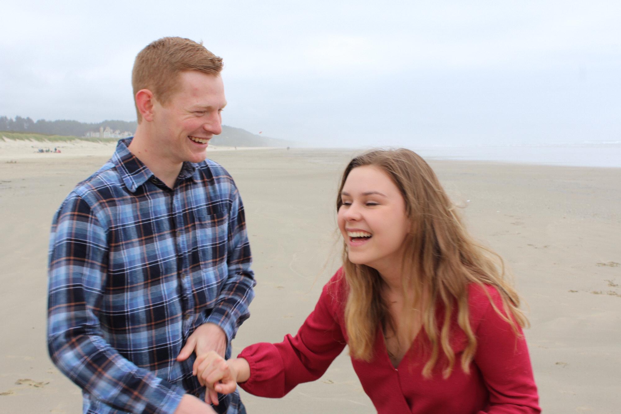 Pure, unfiltered joy on their engagement day.
