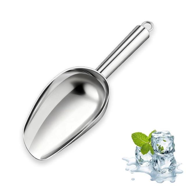 Ice Scoop for Freezer, Metal Small Ice Scooper for Ice Machine, Stainless Steel Kitchen Food Scoops for Ice Bucket Bar Party Wedding -3 oz