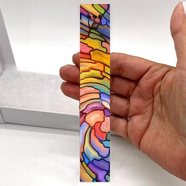 Mezuzah - Colorful Stained Glass Look Mezuzah - Acrylic Mezuzah - Personalized Judaica Gift - New Baby Gift - New Home Gift - Custom Mezuzah