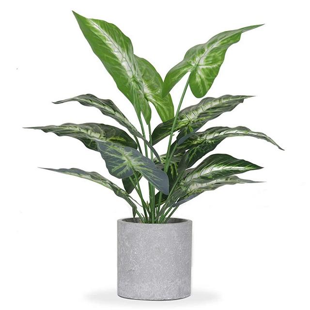 JC nateva 16" Small Fake Plants Artificial Potted Faux Plants for Office Desk Shelf Bathroom Home Decor