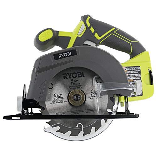 Ryobi One P505 18V Lithium Ion Cordless 5 1/2" 4,700 RPM Circular Saw (Battery Not Included, Power Tool Only), Green