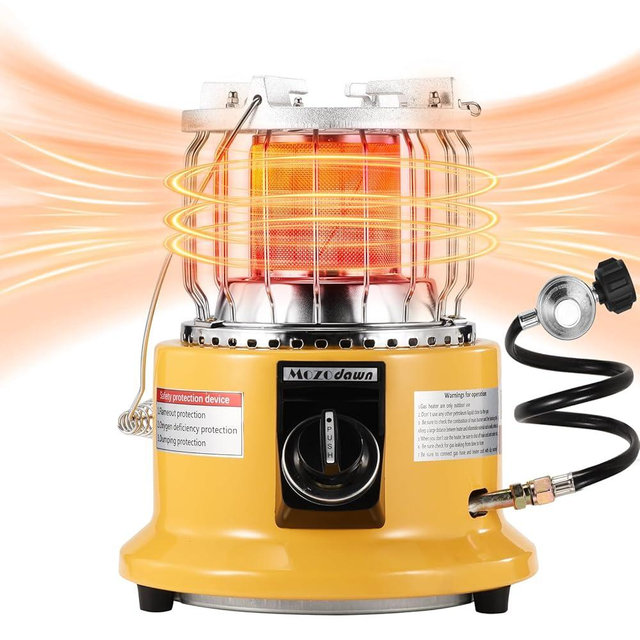 MOZODAWN 2 in 1 Propane Heater & Stove, 13000 BTU Portable Propane Heater with Handle, Outdoor Heater Gas Stove for Patio, Camping, Tent, Ice Fishing, Garage