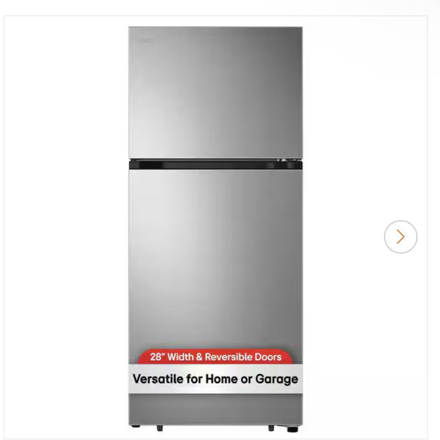 LG 28 in. 18 cu. ft. Top Freezer Garage-Ready Refrigerator in PrintProof Stainless Steel LT18S2100S