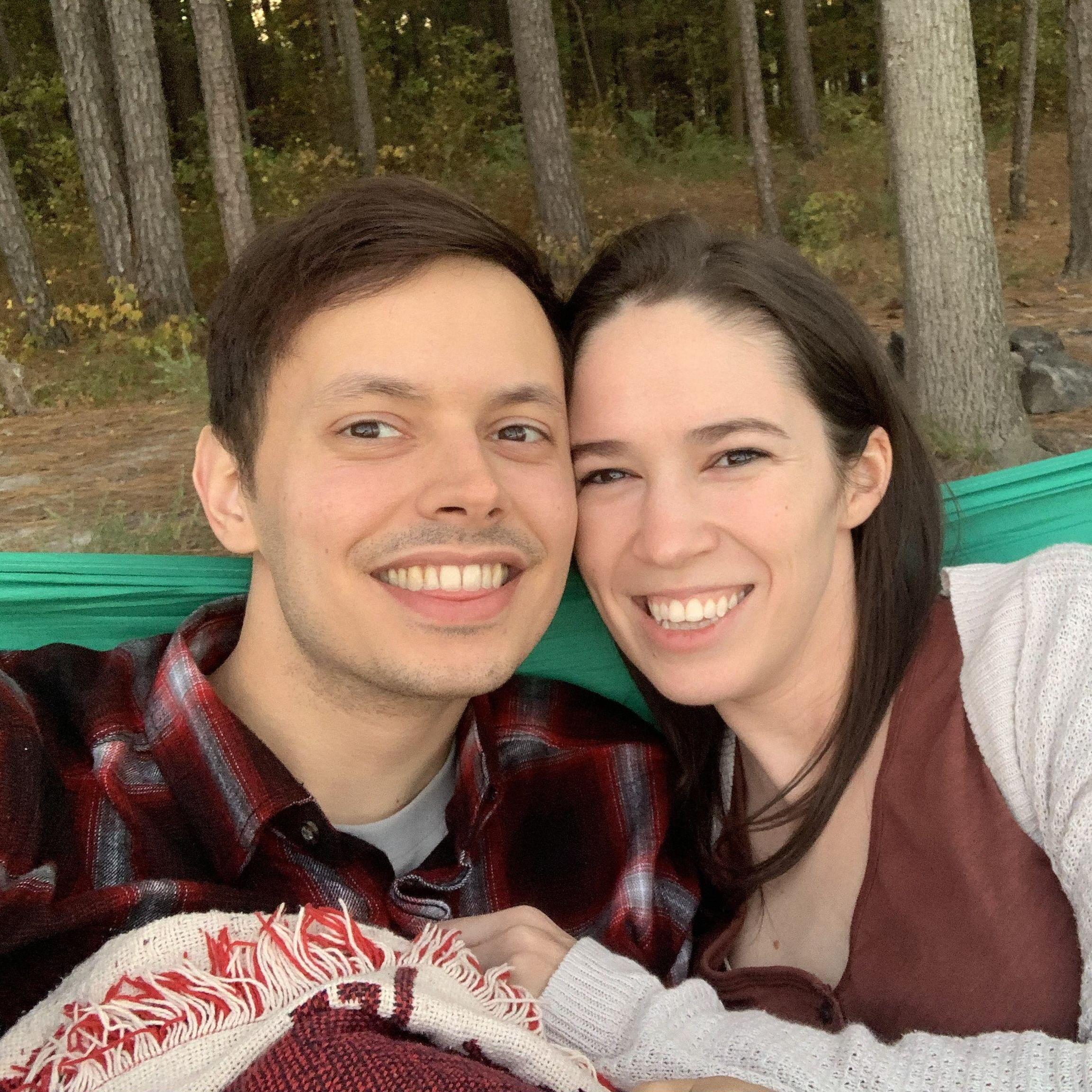 Watching the sunset from our favorite hammock spot