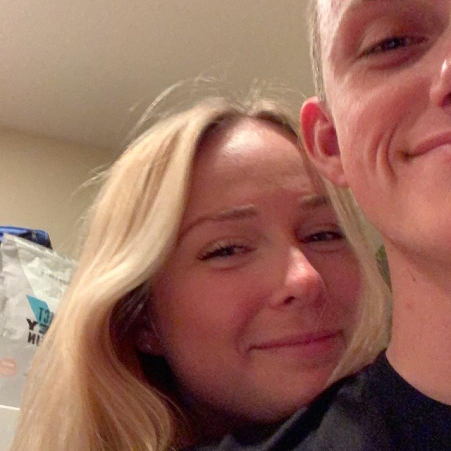 Meaghan and Baileys first ever photo together in summer of 2020