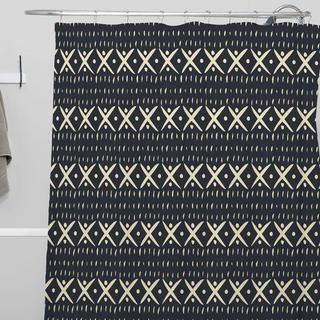 Adobo Mudcloth Dark Shower Curtain