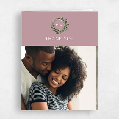 Dusty Rose, Pink Wedding Thank You - Gingerwood Photo