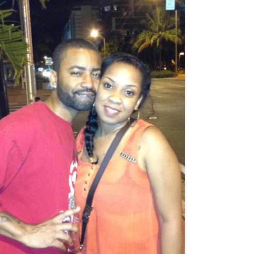A younger and slimmer us, lol! Miami Beach!