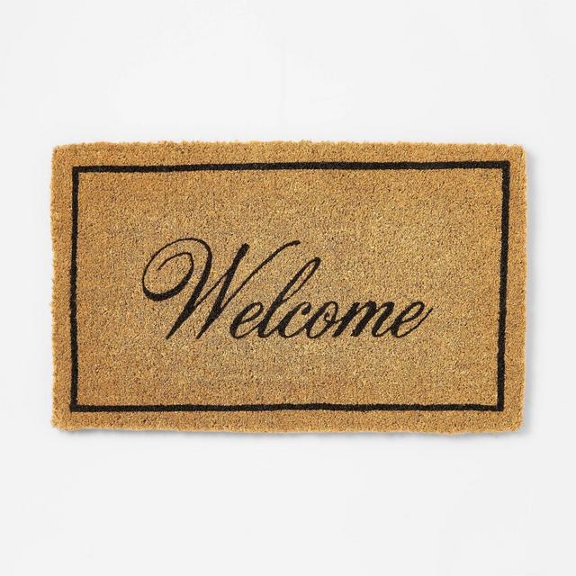 1'6"x2'6" 'Welcome' Coir Doormat Natural - Threshold™ designed with Studio McGee