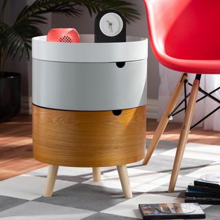 Elison Mid-Century Modern 3-Tier Wood Nightstand